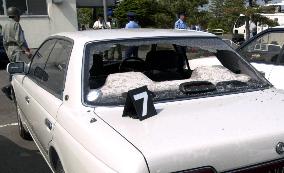 Car damaged by shots mistakenly fired by ASDF fighter